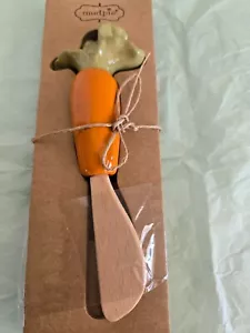 Mud Pie Carrot Easter Spreader Hand Painted Ceramic/ Wood NEW Spring - Picture 1 of 4