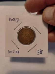Turkey 100 Lira 1988 Coin - Picture 1 of 2