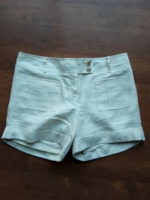 The Limited Tailored Short Womens Size 8 Linen/Cotton Cream Color - Imagem 1 de 4