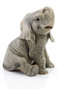 Sitting African Elephant Statue by Leonardo - Elephant Ornament Figurine - Picture 1 of 4
