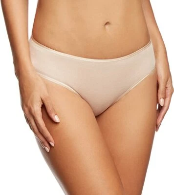 Calzoncillo completo Hanro L57737 algodón sin costuras corte alto beige para mujer talla S Foto 1 de 2