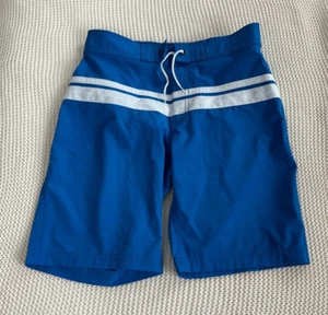 NWOT Crewcuts kids boys' size 14 blue & white striped lined board shorts swim - Picture 1 of 3