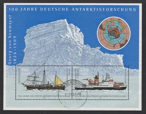 GERMANY - 2001 Cent. of German ANTARCTIC RESEARCH  block , minisheet V F U - Bild 1 von 1