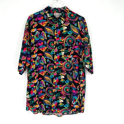 Top De Colección San Marino Para Hombres XL 80s Arco Iris Fiesta Festival Hippie Retro Colorido Foto 1 de 4