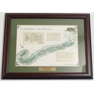 Stampa mappa golf ST. ANDREWS The Old Course incorniciata Alba cartografia Scozia - Foto 1 di 6