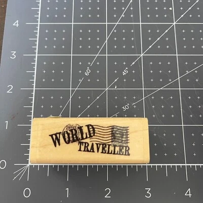 Inkadinkado World Traveler 93432K Travel Postmark Wood Mounted Rubber Stamp - Image 1 of 4