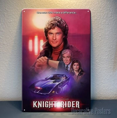 ART DECOR Knight Rider TV-Serie Film Metall Poster Blechschild 20 x 30 cm Plakette