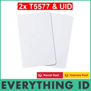 2x DUAL FORMAT FREQUENCY T5577 MF CLASSIC UID CHANGEABLE 1K S50 IC 13.56MHZ CARD - Picture 1 of 1