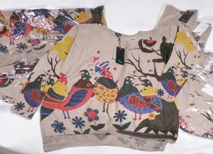 8 Shana Apparel Pullover Vögel Neu Small - Bild 1 von 3