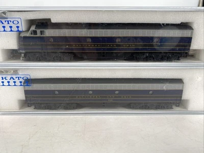 N SCALE KATO EMD E8/9 A & B Baltimore & Ohio #2416 Locomotives SET RTR NOS - Image 1 of 4