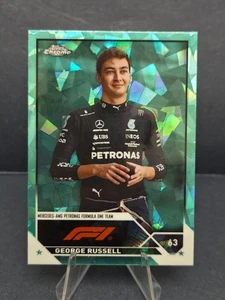 2023 Topps Chrome Sapphire Formula 1 F1 George Russell Aqua 66/99 #15 - Picture 1 of 2
