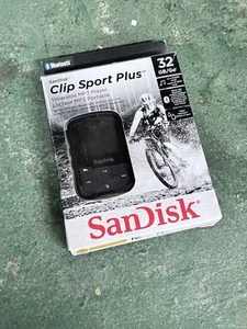 New and Sealed SanDisk Clip Sport Plus Wearable MP3 Player Black (32GB) - Picture 1 of 4