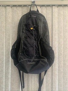 LL Bean Lightweight Packable Nylon Stowaway Backpack Black Hiking Travel - Picture 1 of 12