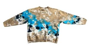 Vintage 90s Distressed Tie Dye Sweatshirt Pullover Crewneck XL USA Made FOTL - Picture 1 of 13