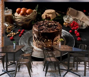 3D Delicious Cake 752 Wallpaper Mural Wall Print Wall Wallpaper Murals US Honey - Picture 1 of 11