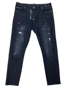 Jeans DSQUARED2 Classic Kenny Nero Antracite Elasticizzato Italia Uomo 54 W38 L30,5 - Foto 1 di 11
