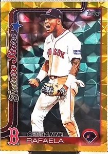 2025 Topps Series 1 - Ceddanne Rafaela - Future Stars Gold Diamante Foil 31/ 50 - Picture 1 of 2