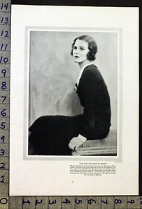1932 PATRICIA RICHARDS LORD EARL JERSEY COUNTESS ENGAGEMENT BRIDE PRINT 32202 - Picture 1 of 1