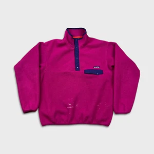Chaqueta Pullover Vintage Patagonia Synchilla Snap T Polar Hombre Grande Rosa EE. UU. 90s - Imagen 1 de 11