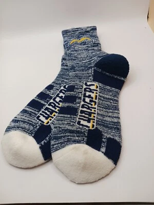 SAN DIEGO LOS ANGELES CHARGERS NFL.COM CREW LENGTH SOCKS LARGE 10-13  - Image 1 of 4