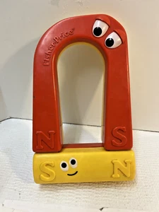 Vintage Fisher Price First Magnet Educational Toys Red Yellow North South 1982 - Picture 1 of 7