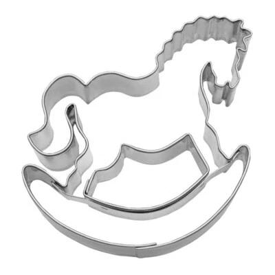 Schaukelpferd Ausstecher 6,5cm Edelstahl  backen Plätzchen Weihnachten Gebäck - Bild 1 von 2