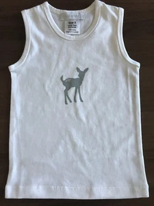 BNIP Boy's Sz 2 Lulu & George Brand Pure Cotton Deer Logo Singlet/Tank Top - Picture 1 of 1