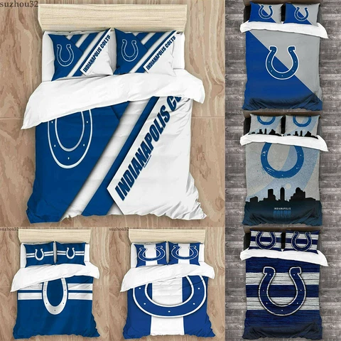 Indianapolis Colts Bedding Set 3PCS Duvet Cover Comforter Cover Pillowcases Gift Cover
