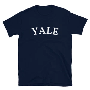 YALE - Navy Blue Short-Sleeve Unisex T-Shirt - Picture 1 of 11