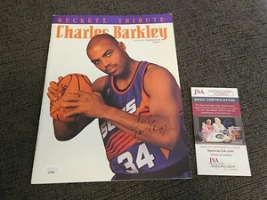 CHARLES BARKLEY SIGNED BECKETT TRIBUTE MAGAZINE SUNS BASKETBALL JSA COA AUTO - Picture 1 of 6