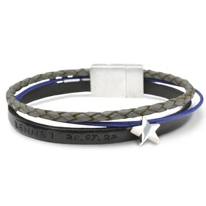 Armband Papa personalisiert I'M A DAD Lederarmband Geschenk Mann Gravur Vater - Bild 1 von 7