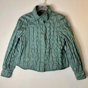 Mycra Pak Women’s Size M Reversible Sea Foam Iridescent Green Quilted Jacket - Picture 1 of 10