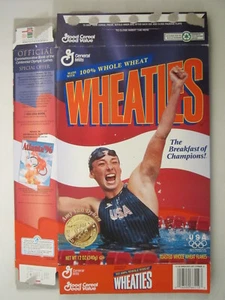 MT WHEATIES Box 1996 12oz AMY VAN DYKEN Olympiasieger Schwimmmeister [G7E12c] - Bild 1 von 2
