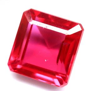 15.50 Ct Certified Flawless Natural Montana Pink Ruby Square Cut Loose Gemstone - Picture 1 of 6