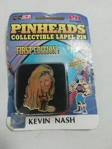 Pinheads 1st Edition WWE World Wrestling Pin Ring KEVIN NASH - Imagen 1 de 6