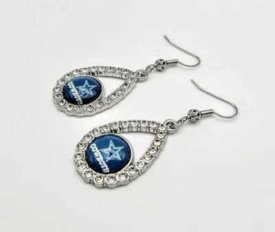 Pendiente colgante Cowboys Gameday Football Diamante lágrima deportes moda Foto 1 de 2