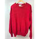 Vintage 80?S Red Knit Sweatshirt | Pedricktown Geon Detailing | Large Unisex