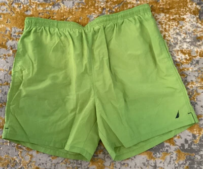 Traje de baño para hombre NAUTICA XL verde lima 6” entrepierna cintura elástica forrada Foto 1 de 4