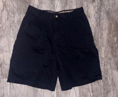 Catalina Navigator Navy Shorts Mens Size 34in Pleated Front Cotton Slash Pockets - Image 1 of 4