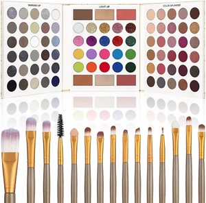 Eyeshadow Palette with Brushes Makeup Sets, Pigmented Eye Makeup Pallet, Goth Sm - Picture 1 of 7