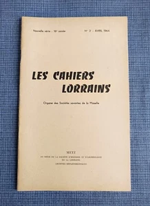 Les cahiers lorrains - N°2 1964 - Imagen 1 de 3