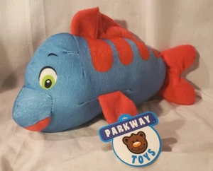2018 Tropical Fish Pillow Plush Stuffed Blue & Red 12'' - Picture 1 of 9