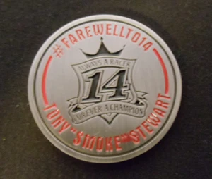 Tony Stewart Medallion Token Coin "Farewell to 14" Smoke Kentucky Speedway - Picture 1 of 5