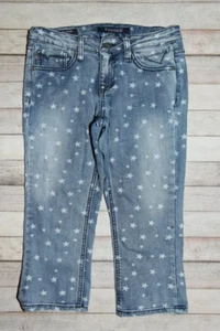 Vigoss Jeans Girls Star Print The Jagger Capri ( Medium Wash STAR 7)NWT - Picture 1 of 2