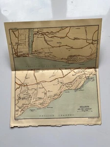 1914 antique map of the Landslip at Seaton Dorset England Jurassic Coast - Picture 1 of 2