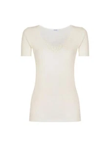 Ragno Maglia Intima Donna Mezze Maniche Lana Cotone con dettaglio in Pizzo 71857 - Foto 1 di 3