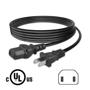Cable de cable de alimentación de CA UL 6,6 pies para subwoofers alimentados JBL ES150P / ES250P de 2 clavijas - Imagen 1 de 6