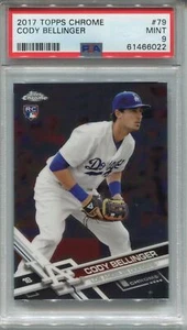 Topps Chrome 2017 Baseball Base Karte #79 Cody Bellinger PSA 9 - Bild 1 von 2