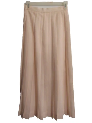 Maxi Femenina Falda Vintage JH Coleccionables Para Mujer XXS 100% Lana Marfil Plisada Foto 1 de 4