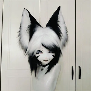 Fursuit Long Fur Husky Dog Fox Mascot Handmade Halloween Fur Cosplay (Head) A5 - Picture 1 of 2